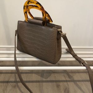 Mini Bag | Tan with Snake Skin Print